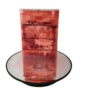 Large Pomegranate Scented Candle 23.63 oz High Fragrance Red Decor Block Candle